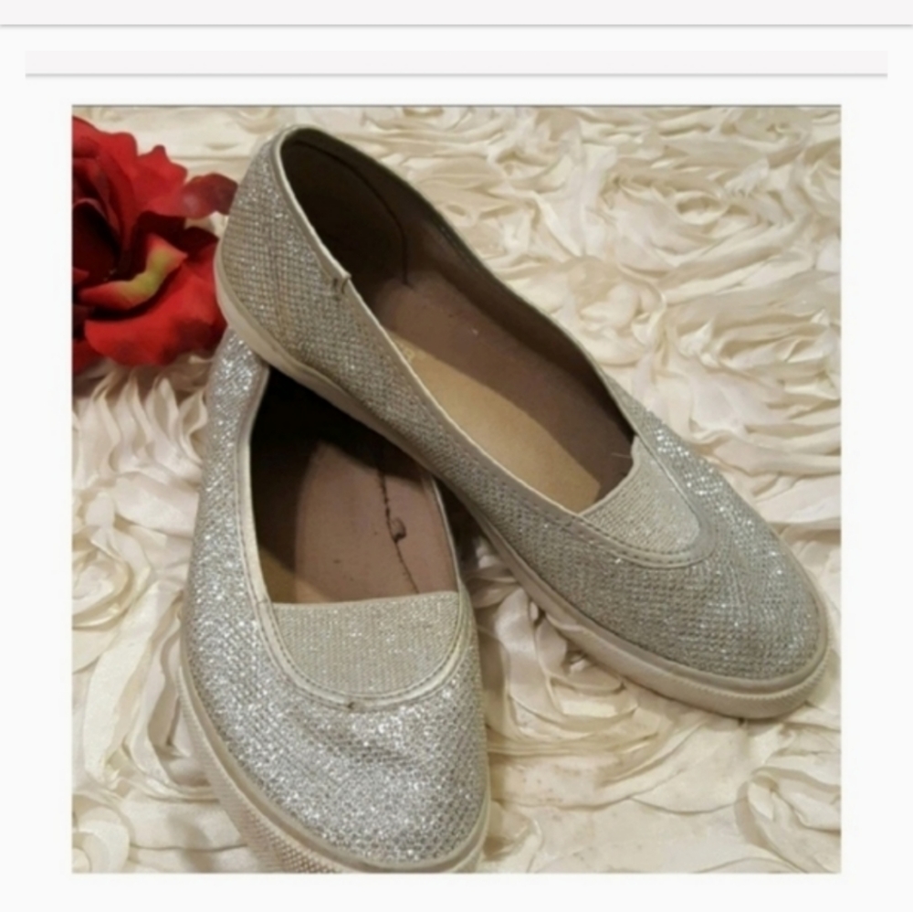 Joe Boxer Girls Shoes Slip on - Sparkle Sz 3